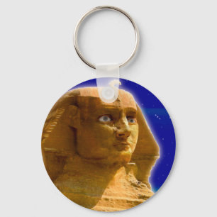 Antike ägyptische Sphinx im Gizeh Art Design Schlüsselanhänger