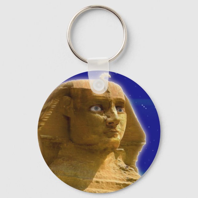 Antike ägyptische Sphinx im Gizeh Art Design Schlüsselanhänger (Vorderseite)