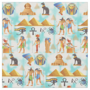Antike ägyptische Symbole und Icons Stoff