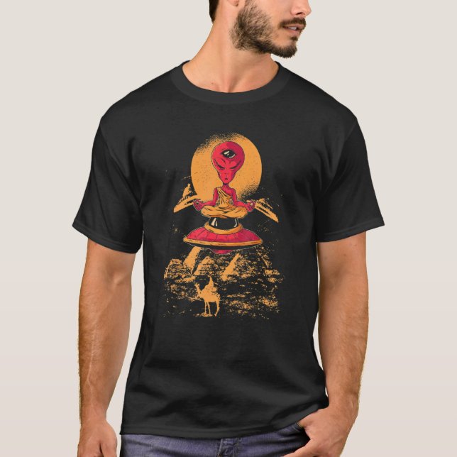 Antike Alien Entführung Pyramiden Ufo Martian T-Shirt (Vorderseite)