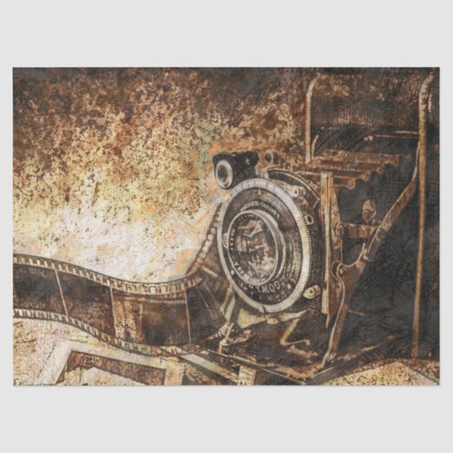 Antike alte Foto-Kamera Seidenpapier (Vorderseite)