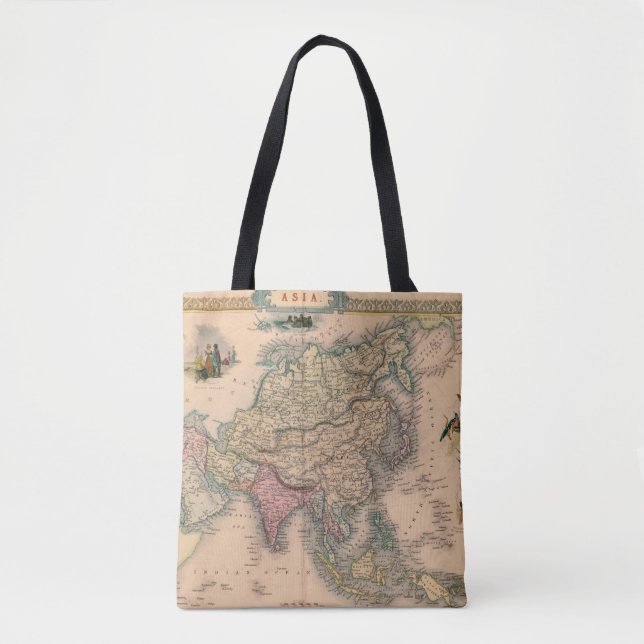 Antike Alte Karte Inspiriert (11) Tasche (Vorderseite)