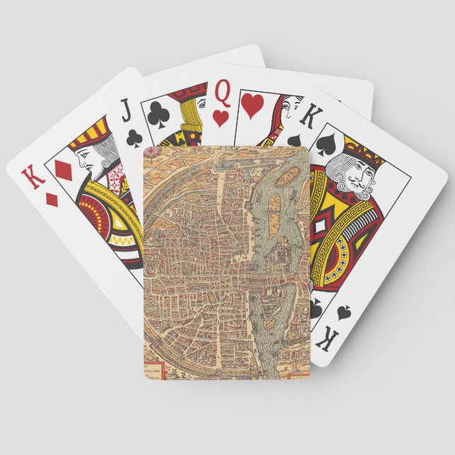 Antike Alte Karte Inspiriert (14) Spielkarten (Rückseite)