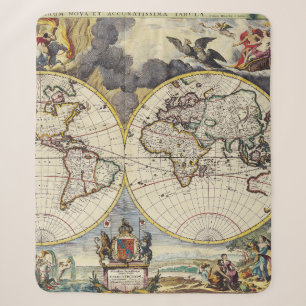 Antike Alte Karte Inspiriert (4) Sherpadecke