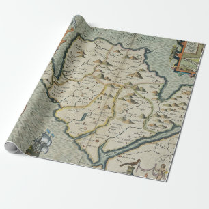 Antike Alte Karte Inspiriert (7) Geschenkpapier