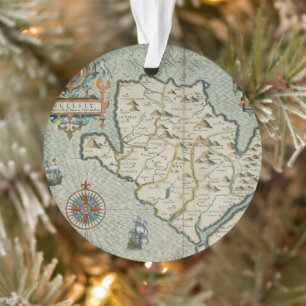 Antike Alte Karte Inspiriert (7) Ornament