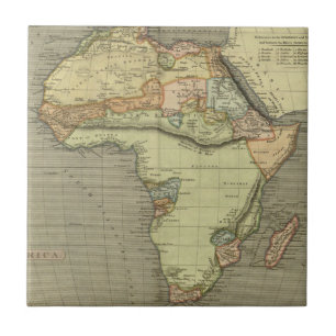 Antike Alte Karte Inspiriert Fliese