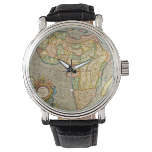 Antike Alte Welt Gerardus Mercator Karte Afrikas Armbanduhr
