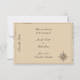 Antike alte Weltkarte, die Save the Date Wedding