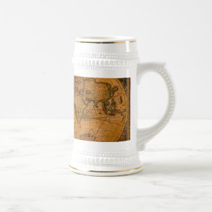 Antike alte Weltkarte Dringende Tasse