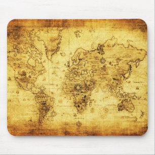 Antike alte Weltkarte-Mauspad Mousepad