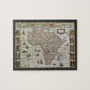 Antike alte Weltkarte von Afrika, ca. 1635