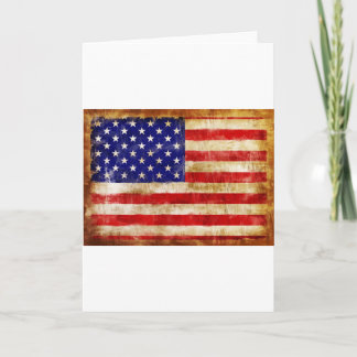 antike amerikanische Flagge verblasst aufgrund des Karte