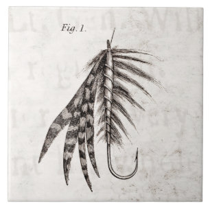 Antike Angel-Fliegen aus dem 19. Jahrhundert Alte  Fliese