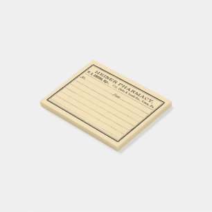 Antike Apothekenetikette Post-it Klebezettel