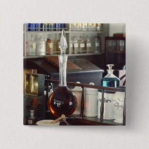 Antike Apothekenflaschen Button