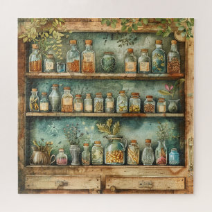Antike Apothekerschrank-Wasserfarben