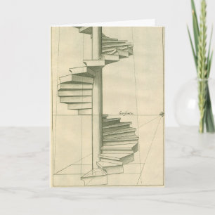 Antike architektonische Treppe, Wendeltreppe Karte