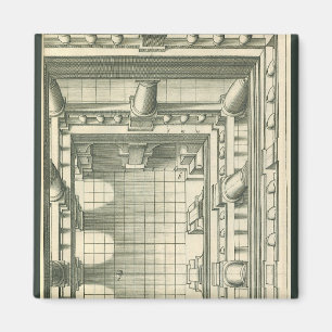 Antike Architektur, Atrium-Innenhof-Perspektive Magnet