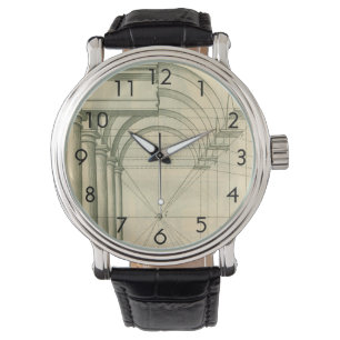 Antike Architektur, Bögen Säulen Perspektive Armbanduhr
