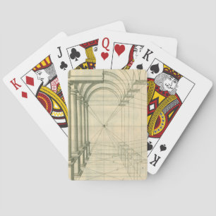 Antike Architektur, Bögen Säulen Perspektive Spielkarten