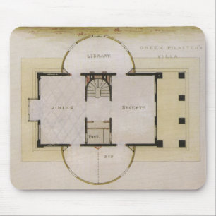 Antike Architektur, Grundriss und griechische Vill Mousepad