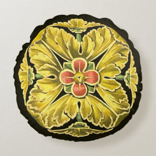 Antike Architektur Rosette Nr. 3 Rundes Kissen