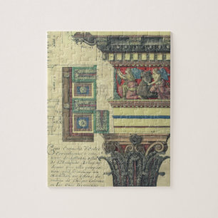 Antike Architektur, Säule mit Gesimsgestaltung