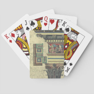 Antike Architektur, Säule mit Gesimsgestaltung Spielkarten