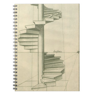 Antike Architekturtreppe, Wendeltreppe Notizblock