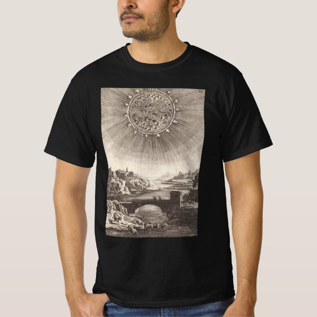 Antike Astronomie Himmel mit Sonne von Allain Mall T-Shirt (Vorderseite)