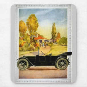 Antike Automobilwerbung Mousepad