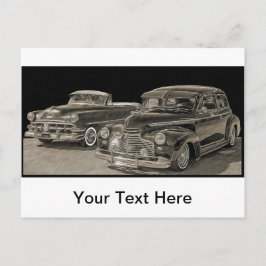 Antike Autos Postkarte