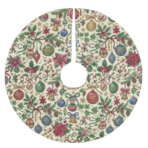 Antike Bänder und Ornamente Weihnachten Polyester Weihnachtsbaumdecke