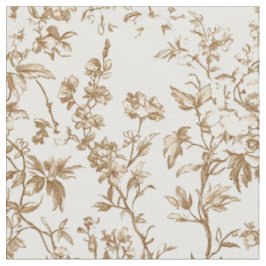 Antike beige Blumenranken-Toile-Fabric Stoff