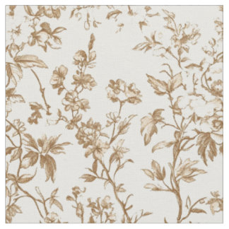 Antike beige Blumenranken-Toile-Fabric Stoff