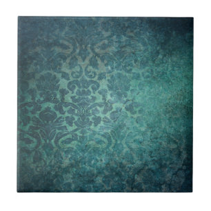 Antike blaue Damastfliese Fliese