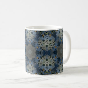 Antike Blaue Gänseblümchen-Blumen Kaffeetasse