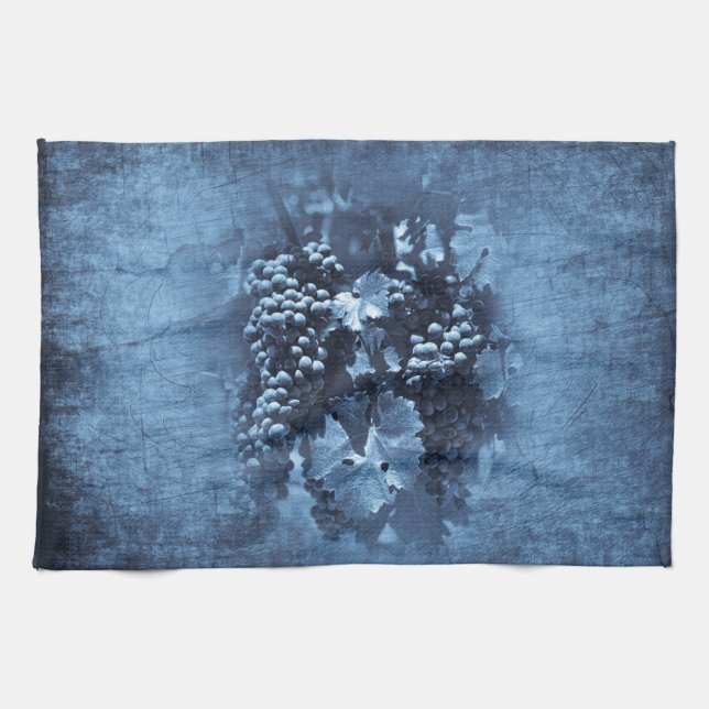 Antike Blaue Trauben Gips Geschirrtuch (Horizontal)