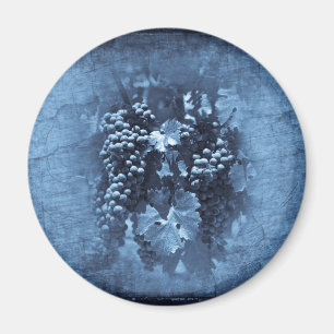 Antike Blaue Trauben Gips Magnet