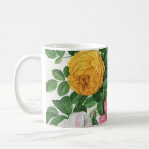 Antike blühende Blumen, Frühlingsgartenrosen Kaffeetasse