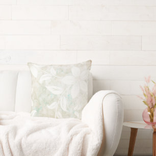 Antike Blume Cremeweiß Kissen