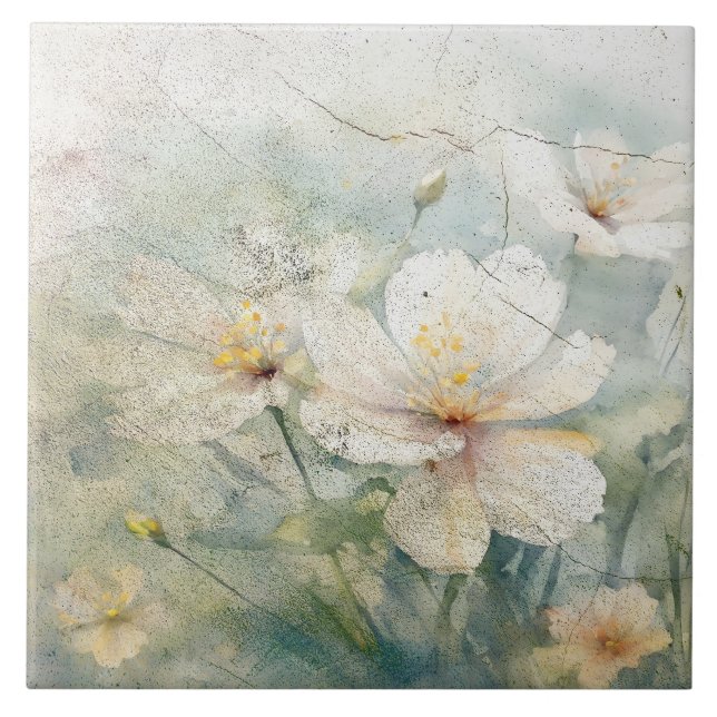 Antike Blume Design 339 Fliese (Vorderseite)