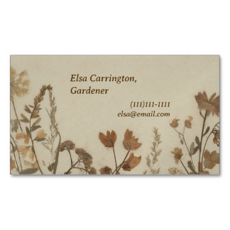 Antike Blume Magnetische Visitenkarte