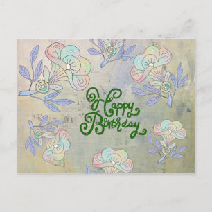 Antike Blume Postkarte