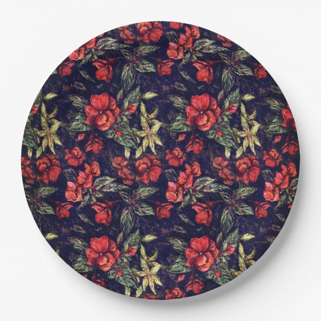 Antike Blume von Alexandra Cook aka Linandara Pappteller (Vorderseite)