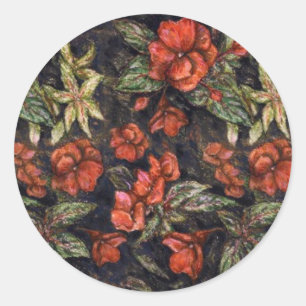 Antike Blume von Alexandra Cook aka Linandara Runder Aufkleber