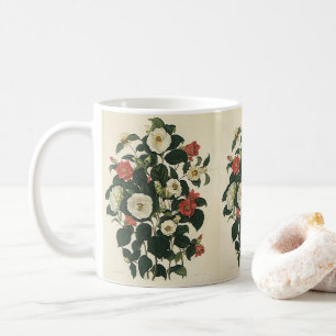 Antike Blumen, alte Gartenrosen Kaffeetasse