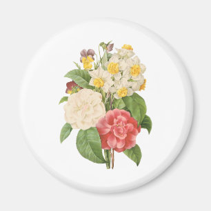 Antike Blumen Camelia Osterglocken Blumen von Redo Magnet
