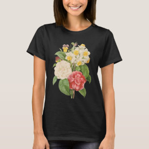 Antike Blumen Camelia Osterglocken Blumen von Redo T-Shirt